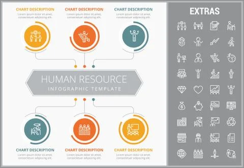 Human resource infographic template and elements. Illustrazione stock