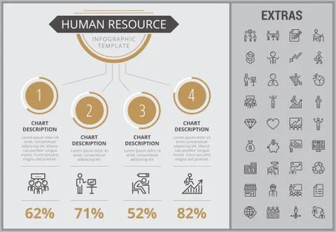 Human resource infographic template and elements. 스톡 일러스트