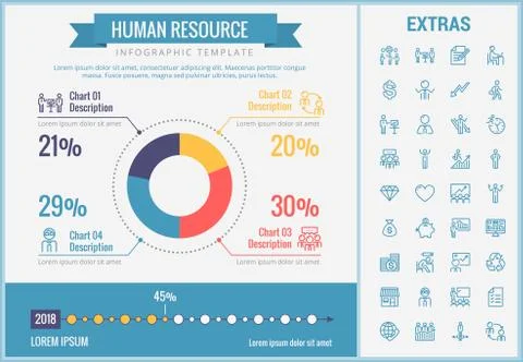 Human resource infographic template and elements. 스톡 일러스트