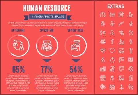 Human resource infographic template and elements. 스톡 일러스트
