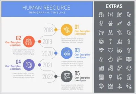 Human resource infographic template and elements. イラスト素材