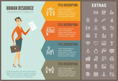 Human resource infographic template and elements. 스톡 일러스트