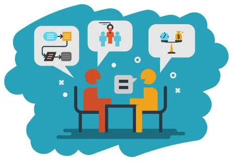 Human resource, interview icon illustration Stock Illustration