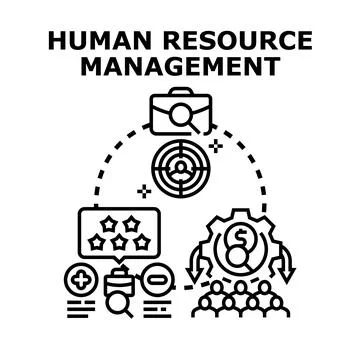 Human resource management business process and employee development Stockillustratie