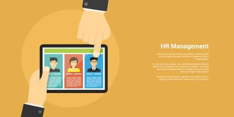 Human resource management concept Stock Illustration