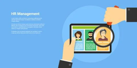 Human resource management concept Stock Illustration