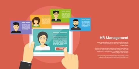 Human resource management concept Stock Illustration