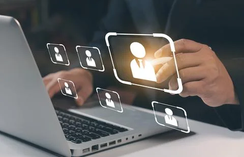 Human Resource Management concept. Put the right man in the right job. Recr.. Stock Photos