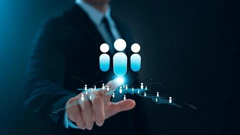 Human resource management, effective management and recruitment, effective .. Stock Photos