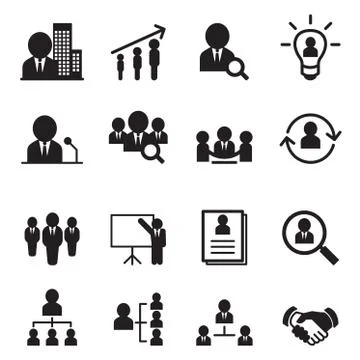 Human resource management icon set イラスト素材