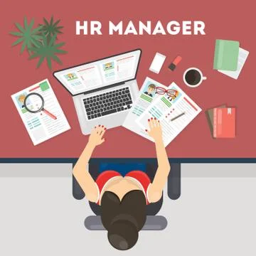 Human resource manager. Stock Illustration