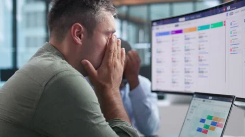 Human Resource Manager Reviews Candidate Profiles Stock Footage 345312985