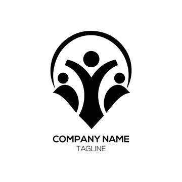 Human Resource Tech Logo Corporate Stock Illustration