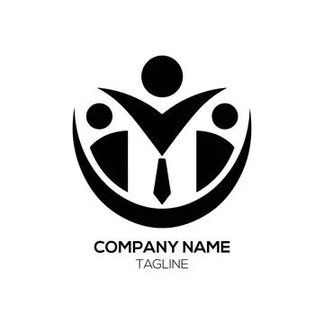 Human Resource Tech Logo Employment Ilustração Stock