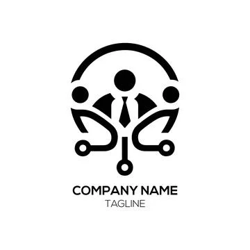 Human Resource Tech Logo Recruitment イラスト素材