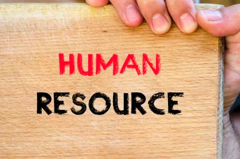 Human resource text concept Stock Photos