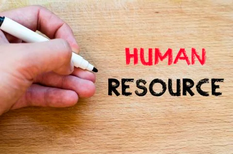 Human resource text concept Stock Photos