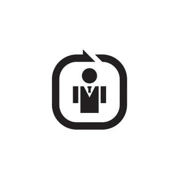 Human resource vector icon logo design Stock Illustration