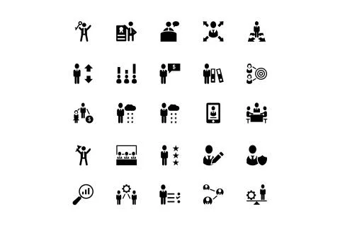 Human Resource Vector Set Stock Illustration