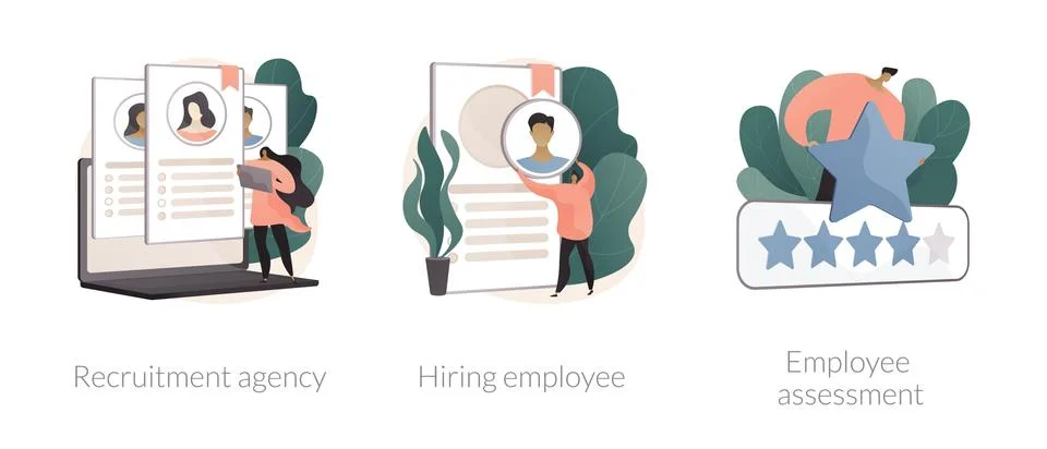 Human resources abstract concept vector illustrations. 스톡 일러스트