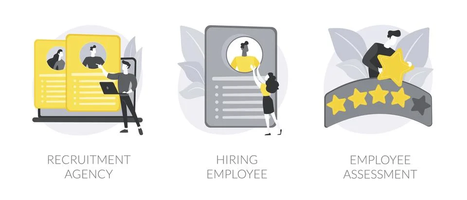 Human resources abstract concept vector illustrations. Stock Illustration