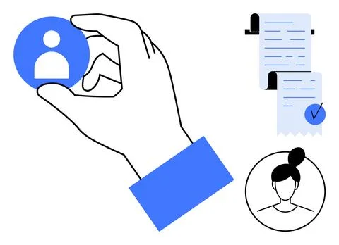 Human Resources and Document Management Selecting the Right Candidate 스톡 일러스트