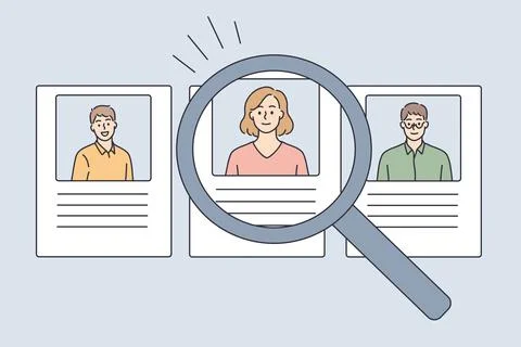 Human resources and hiring concept Illustrazione stock