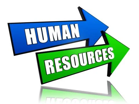 Human resources in arrows Stock Illustration