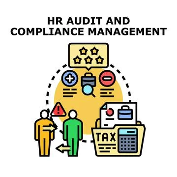 Human resources audit and compliance management planning Stock Illustration