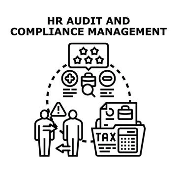 Human resources audit and compliance management planning Illustrazione stock