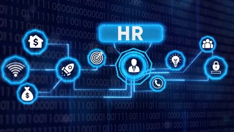 Human resources business concept connecting with digital network Stock Footage 327760964