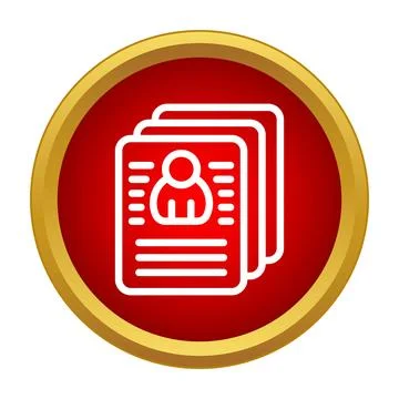 Human resources candidate resume profile icon concept Stock Illustration