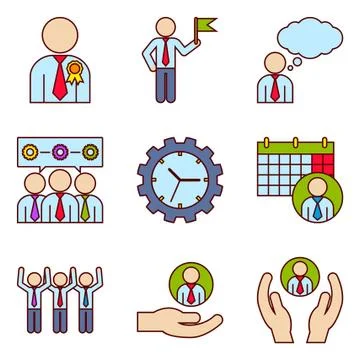 Human Resources Color Stock Illustration