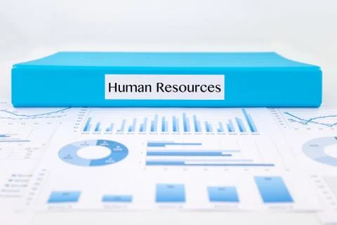Human resources concept with graph analysis and business reports Stock Photos