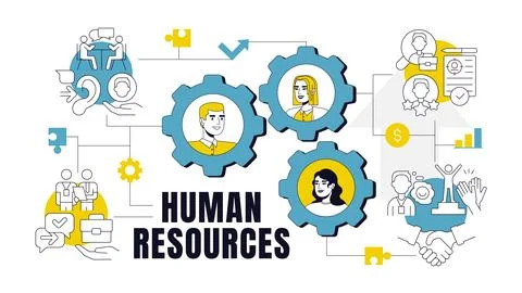 Human resources concept illustration 스톡 일러스트