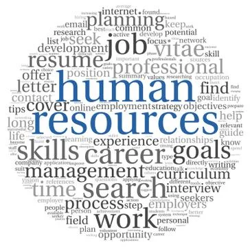 Human resources concept in tag cloud Stock Illustration
