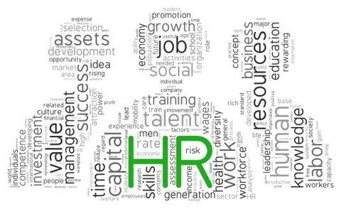 Human resources concept in tag cloud Stock Illustration
