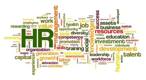 Human resources concept in tag cloud Stock Illustration