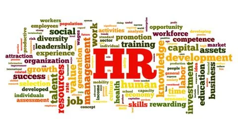 Human resources concept in tag cloud Stock Illustration