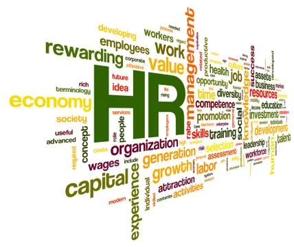 Human resources concept in tag cloud Stock Illustration
