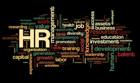 Human resources concept in tag cloud Stock Illustration