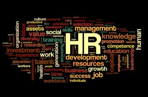 Human resources concept in tag cloud Stock Illustration