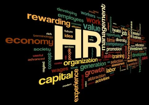Human resources concept in tag cloud Stock Illustration