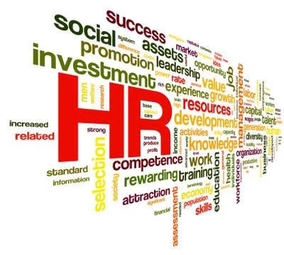 Human resources concept in tag cloud Stock Illustration