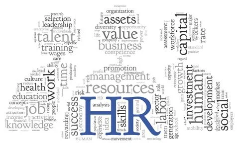 Human resources concept in tag cloud Stock Illustration
