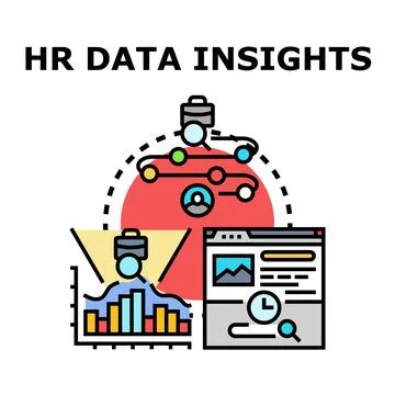 Human resources data insights for business analytics and management Stock Illustration