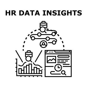 Human resources data insights for business analytics and management Stock Illustration
