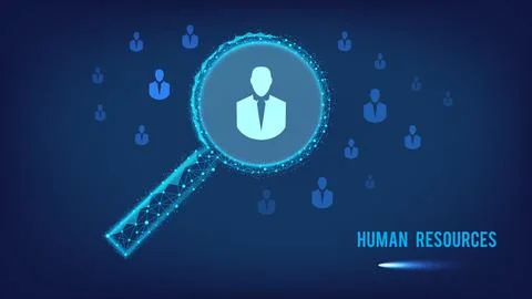 Human resources, data mining, HR management concept. Human resources pool. Po Stock Illustration