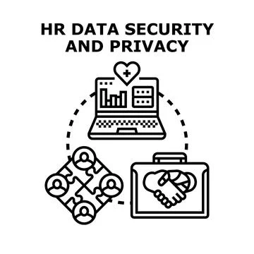 Human resources data security and privacy concept Stock Illustration