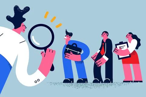 Human resources, head hunt, choosing talent for job concept Stock Illustration